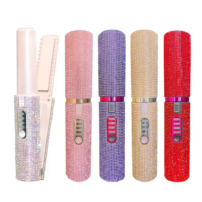 Mini Crystal Hair Straightener Comb